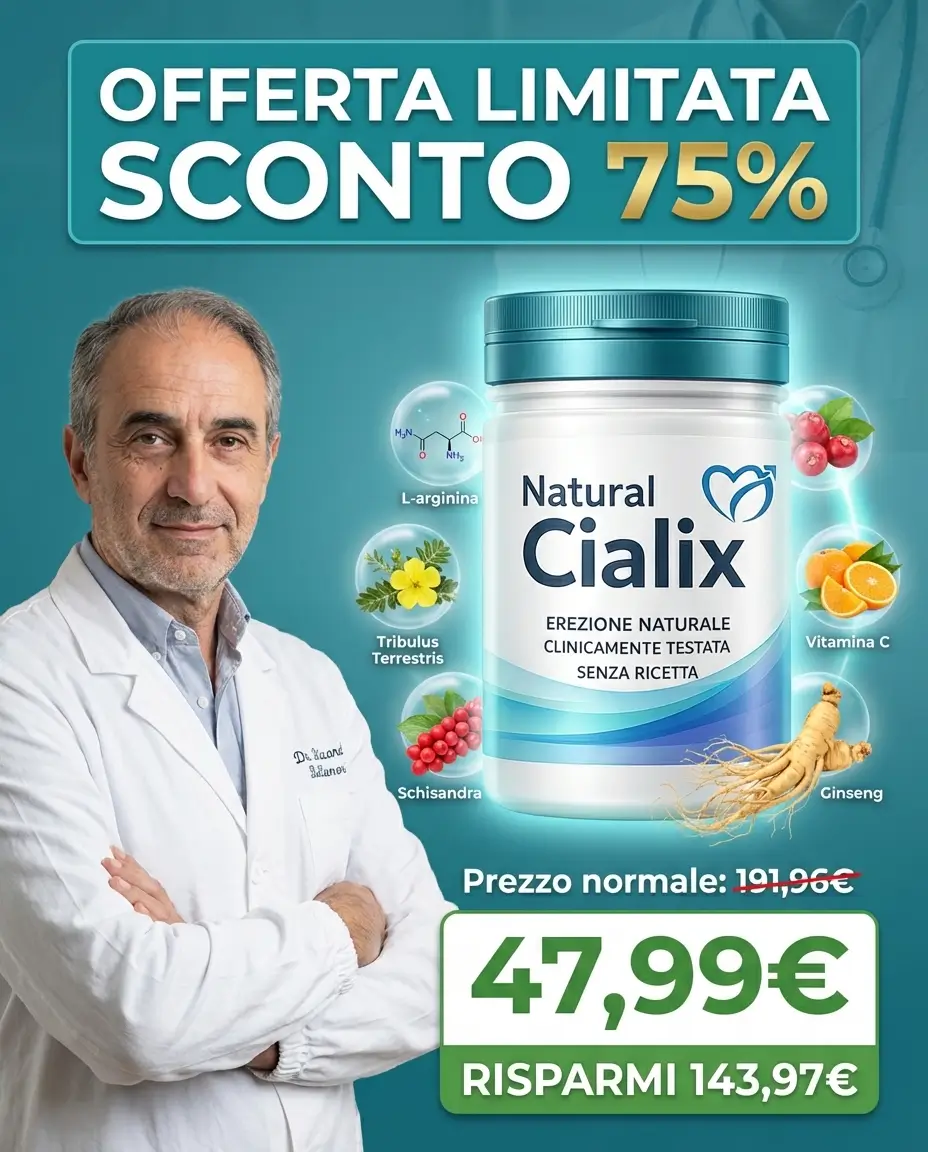Natural Cialix - Offerta Limitata Sconto 75%